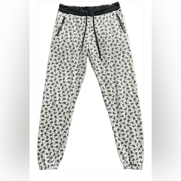 Vans Jogger Sweatpants • Crazy Cats Drawstring Pockets Size Small - Picture 1 of 4